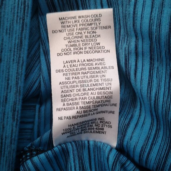 Champion Ladies V-neck Teal Blue Hooded Pullover - Picture 7 of 12